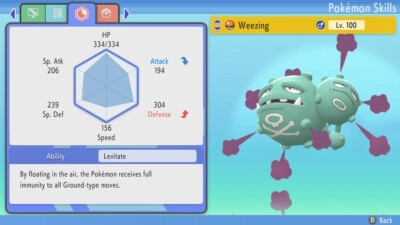 Pokemon Brilliant Diamond Shining Pearl BDSP - Shiny 6IV Max EV Weezing