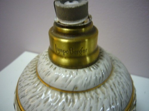 LAMPE BERGER PARIS MADE IN FRANCE SANDSTONE BREUGNOT "GREY GREEN AND GOLD" - Picture 5 of 9