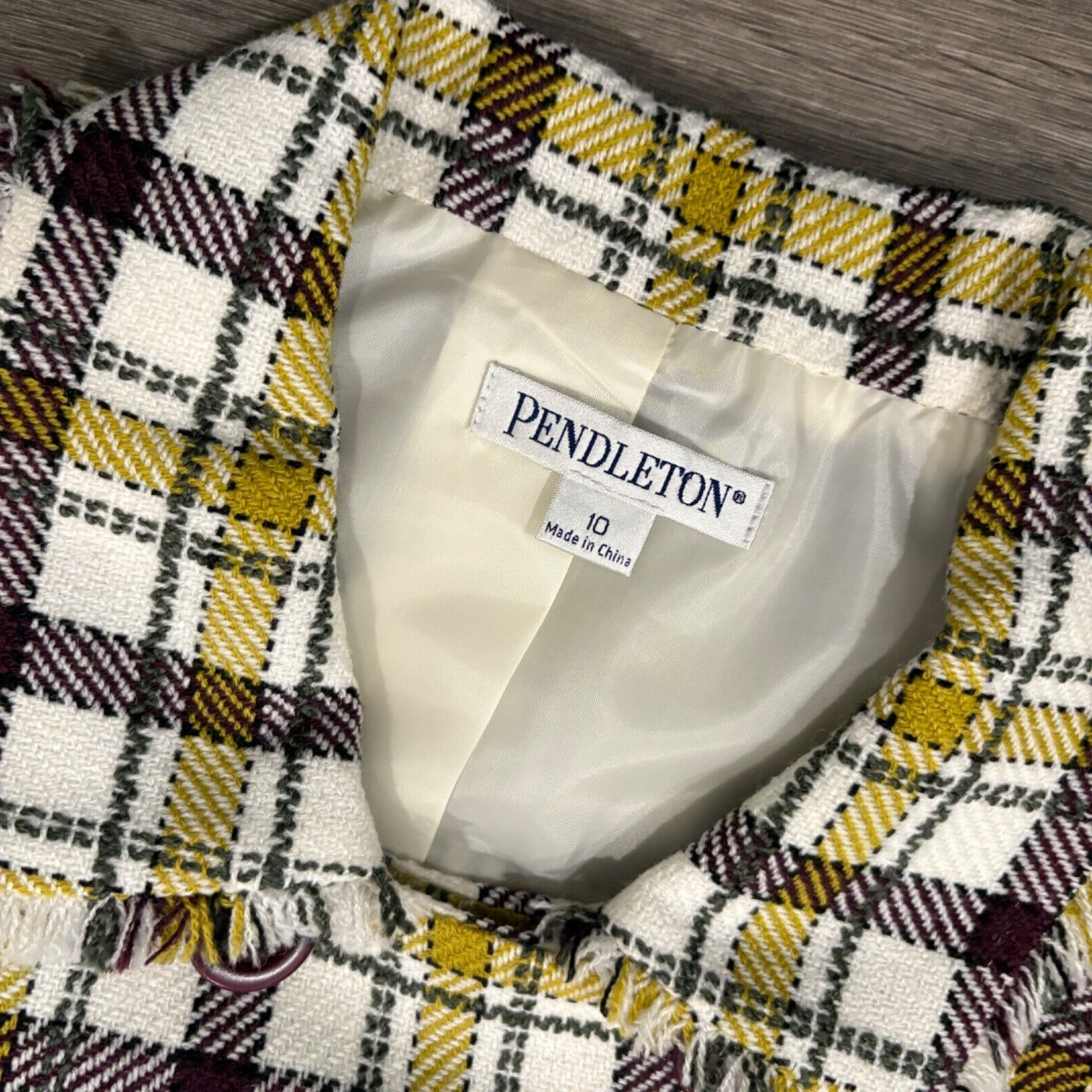 PENDLETON WOMENS BLAZER - PLAID DOUBLE-BREASTED F… - image 1