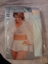 3 PR. JC PENNY UNDERSCORE FULL BRIEF NYLON PANTIES VINTAGE STYLE NIP SIZE 5 L K