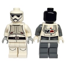 🎯 LEGO AT-DP & AT-AT Pilot Minifigures (No Helmets) - Lego Star Wars