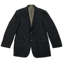 Oscar De La Renta Navy Blue Blazer Wool Cashmere Blend 42R Lined Jacket