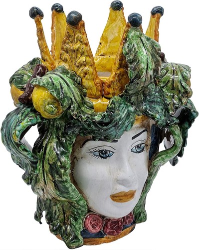 TESTE DI MORO H33 CERAMICA CALTAGIRONE MODELLO STORICO - Foto 13 di 21