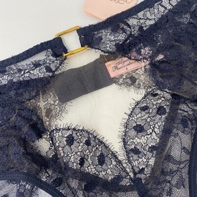Agent Provocateur Violetta Navy Set AP2 Small NWT