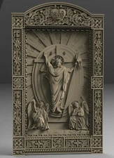 STL 3D Model THRONE OF JESUS for CNC Router Aspire Artcam 3D Printer Engraver