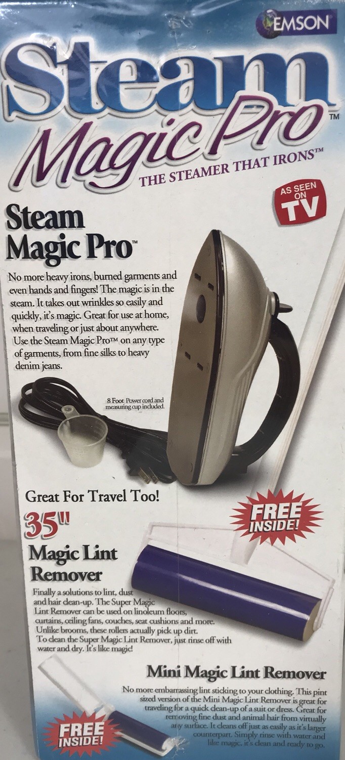 Emson Steam Magic Pro Fabric Steamer Silk Cotton Polyester Rayon Lycra ...
