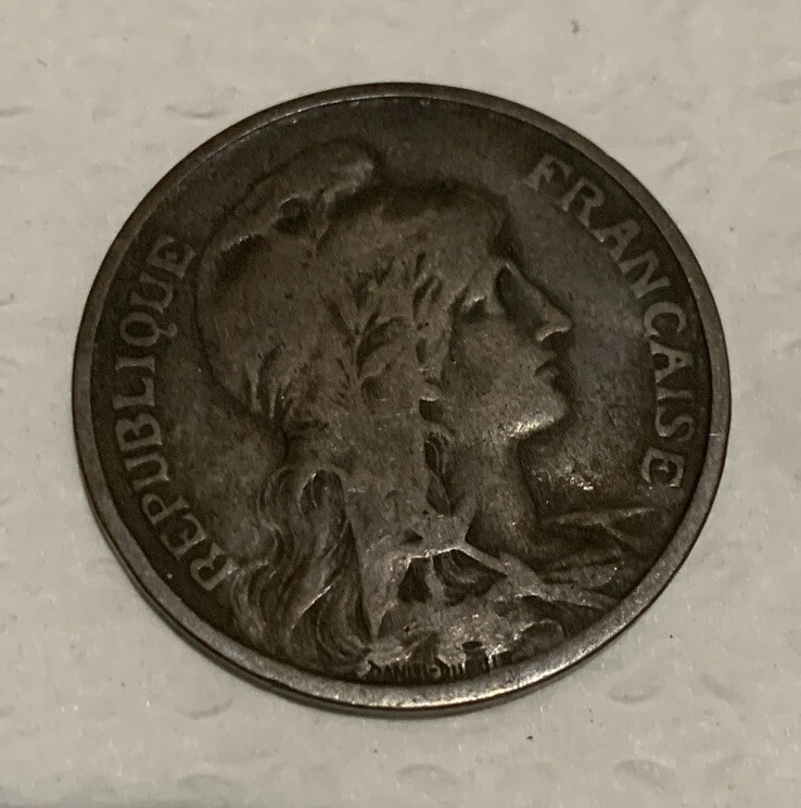 Moneda de 10 C de la República Francesa de 1900 de segunda mano Foto 3 de 4