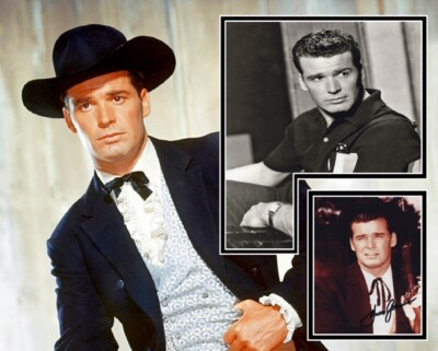 JAMES GARNER SIGNED YOUNG PHOTO MOUNT 