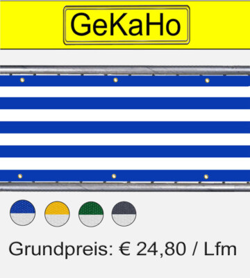 Balkonsichtschutz 70 cm hoch Sichtschutz Balkonverkleidung 200g/m² gestreift