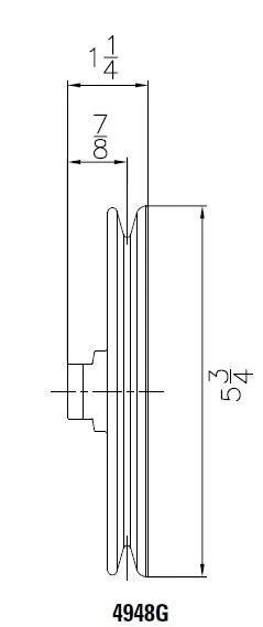 Polea de dirección asistida cromada Mr. Gasket 4948G Foto 3 de 3