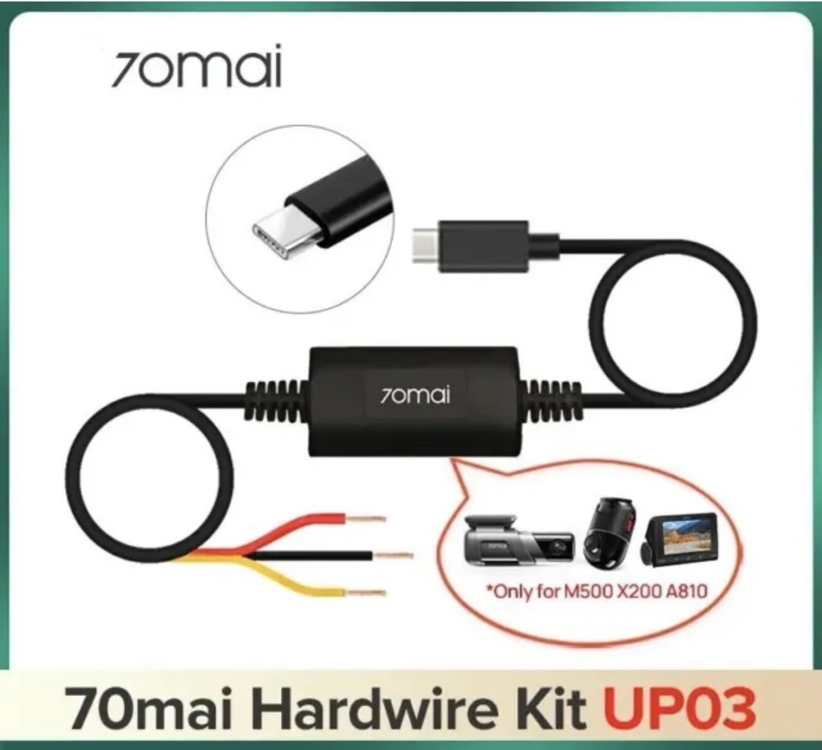 (新品)70mai Dash Cam Omni 32GB+Hardwireキット Amazon.com: 70mai 4G Hardwire Kit UP05, 4G Support, Type-C