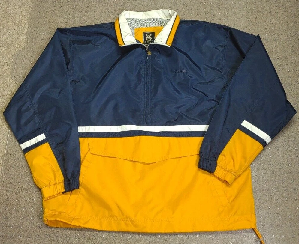 Blue and gold hot sale windbreaker