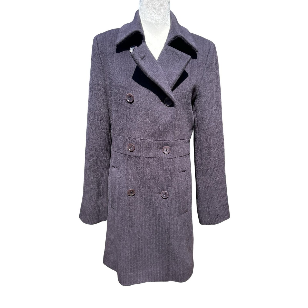 【関税込み】JIL SANDER Double-breasted coat Jil Sander Coat Size 36 Purple Double Breasted Wool Cashgora