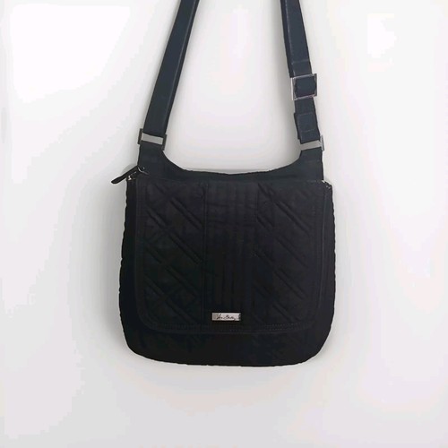 Vera Bradley Black Quilted Messenger Bag - Picture 7 of 10