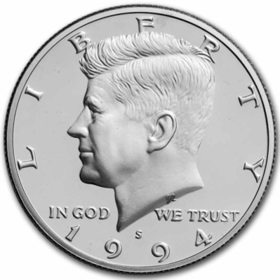 1994-S Silver Kennedy Half Dollar Proof - 90% Silver - 0.3617 Troy