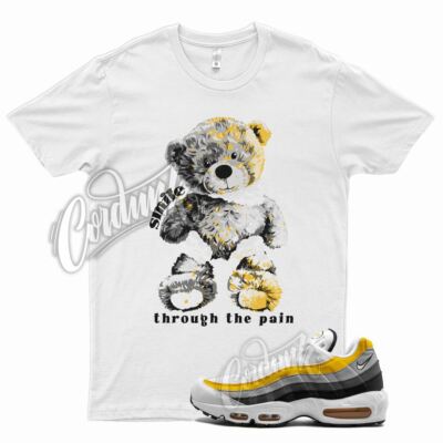 White SMILE Shirt for N Air Max 95 Dark Grey Amarillo Yellow Wolf Cool Gold