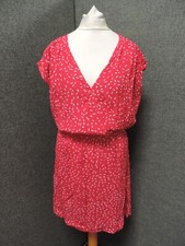 Mango Basics V Neck Summer Dress Hot Pink UK 12 LN132 MM 13