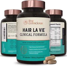Hair La Vie Live Conscious Clinical Formula Growth 90 Count (Pack of 1)
