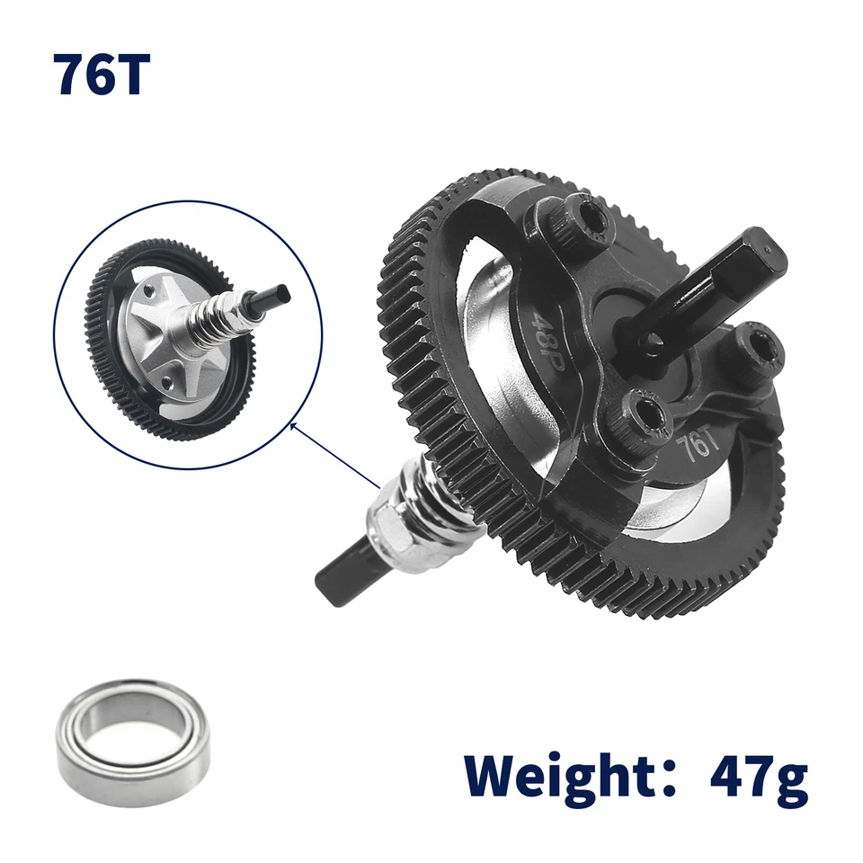 48P Mittendifferenzial-Zahnradsatz für TRAXXAS 1/10 Ford Fiesta Telluride 4x4 - Bild 3 von 4