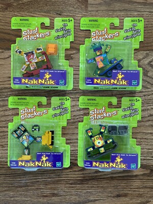 4 NEW Hasbro NakNak Stunt Stackers - Buzzynak, Holo-Humanak, Spectranak, Lo nak