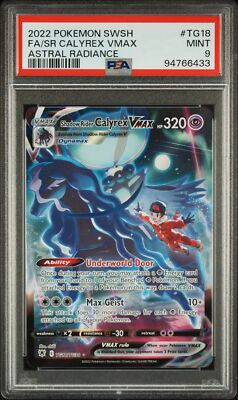 PSA 9 Shadow Rider Calyrex Vmax Full Art TG18 2022 Pokemon Astral
