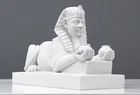 Egyptian Sphinx Figurine Marble Egypt Sculpture Historical Statue 18cm / 7"