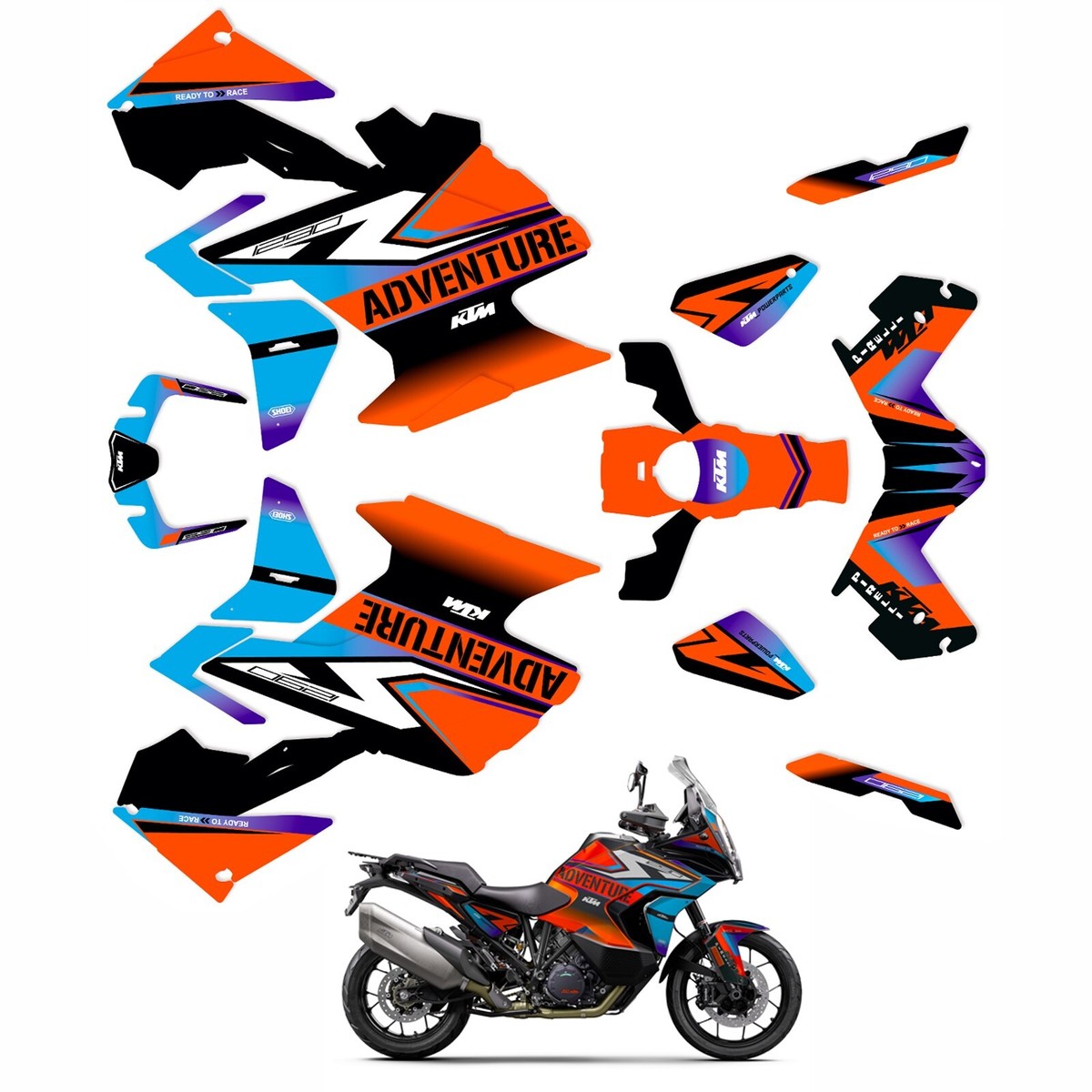 Complete Kit Graphic Stickers for KTM 1290 Super Adventure 2021