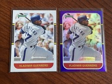 2021 Panini Donruss Baseball Lot Of (2) Vlad Guerrero Purple Holo & Base EXPOS