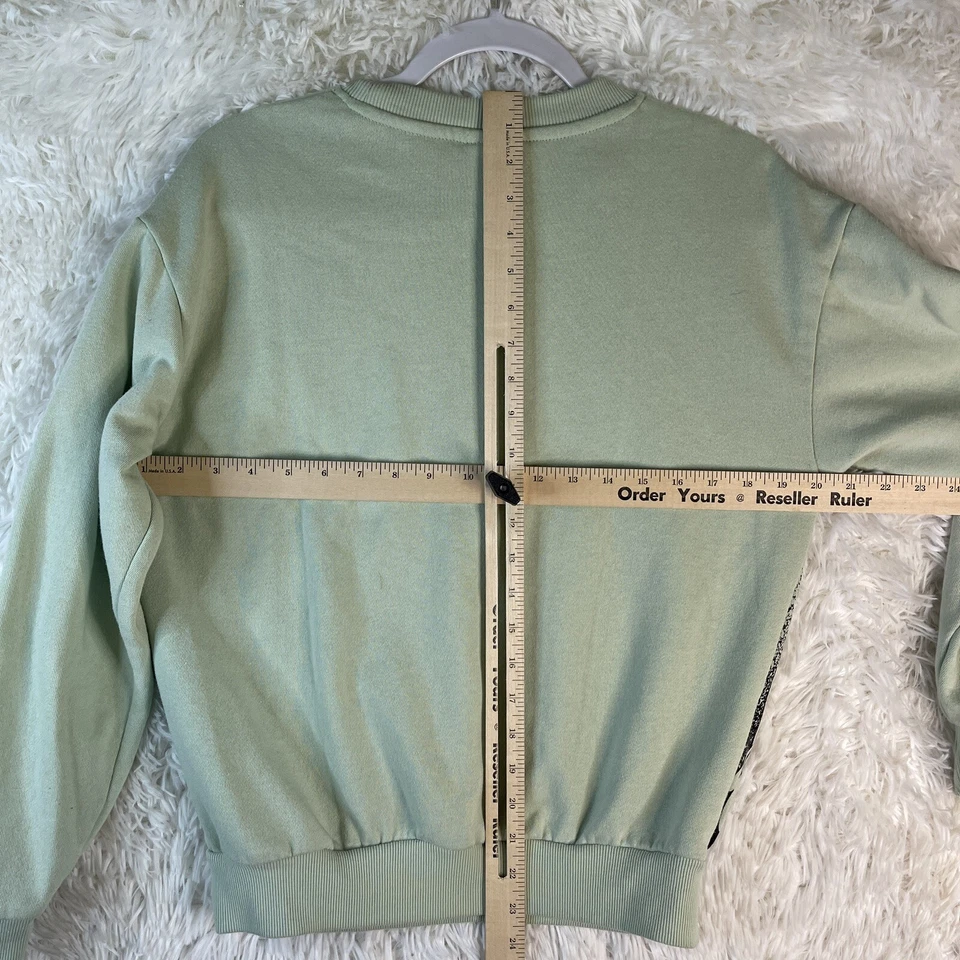 Sudadera Looney Tunes Mujer Pequeña Verde Fantasía Taz Lucas Bugs Wiley Coyote Foto 3 de 4