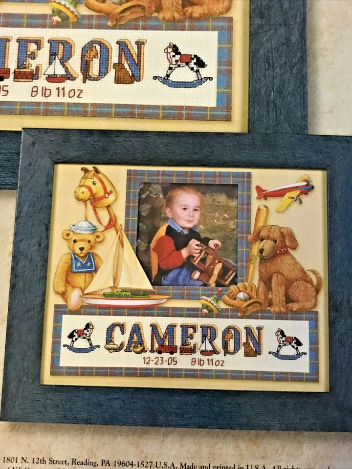 Patrón de punto de cruz contado alfabeto y verso Tommy's Toys # 6985 marco un nombre Foto 4 de 4