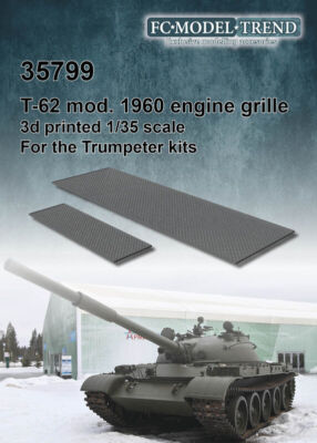 FC Model Trend 1/35 T62 mod 1960 Engine Cover Mesh Grille for Trumpeter kits