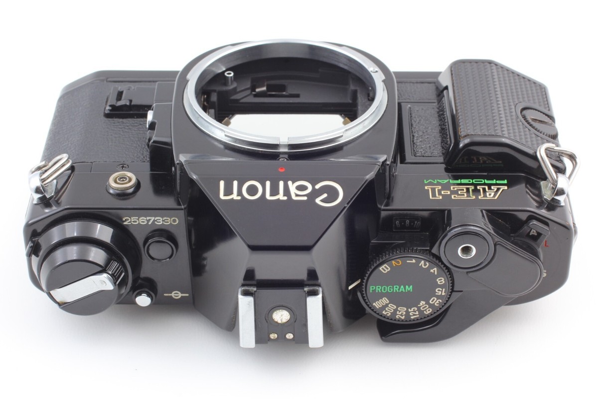 Exc+++++ ] Canon AE-1 Program SLR Black Body New FD 50mm F1