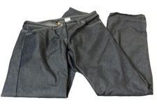 Womens McDonalds Black Jean Pants Size 10 R Crew Uniform Adjustable Length MC212