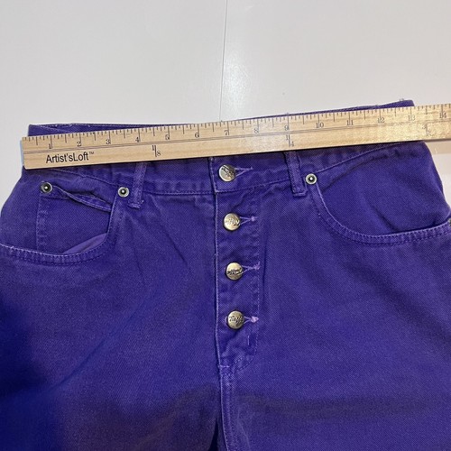 VINTAGE 80S TRAFFIC HIGH WAISTED PURPLE MOM JEANS SIZE 27X30 - Picture 5 of 12