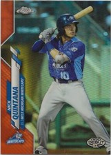 2020 Topps Pro Debut NICK QUINTANA Chrome Orange Refractor 9/25 Whitecaps PDC-74