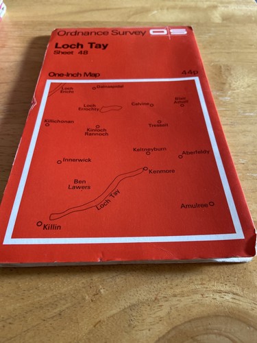 1963 old vintage OS Ordnance Survey One-inch Seventh Series map 48 Loch Tay