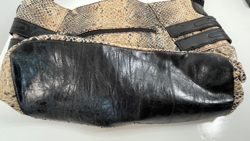 Bolso de mano Style & Co imitación piel de serpiente cremallera completa ligeramente usado excelente estado Foto 4 de 4