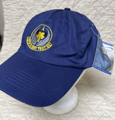 18TH FLIGHT TEST SO. LOGO ON BLUE EMBROIDERED  STRAPBACK CAP HAT