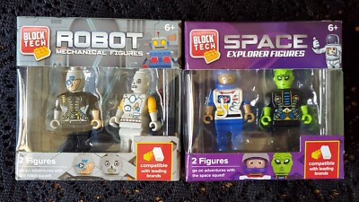 BLOCK TECH Figurines (2 Figures ea.) SC-FI 2 Pack Box Set (Custom Lot ...