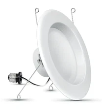 Enhance Bright White 5-6 in. W Aluminum LED Recessed Downlight by FEIT Electric