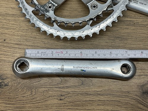 VINTAGE SHIMANO 600 FC-6400 PEDIVELLA/CATENA 52/42T - 172,5mm Bracci per BICI DA STRADA - Foto 15 di 15