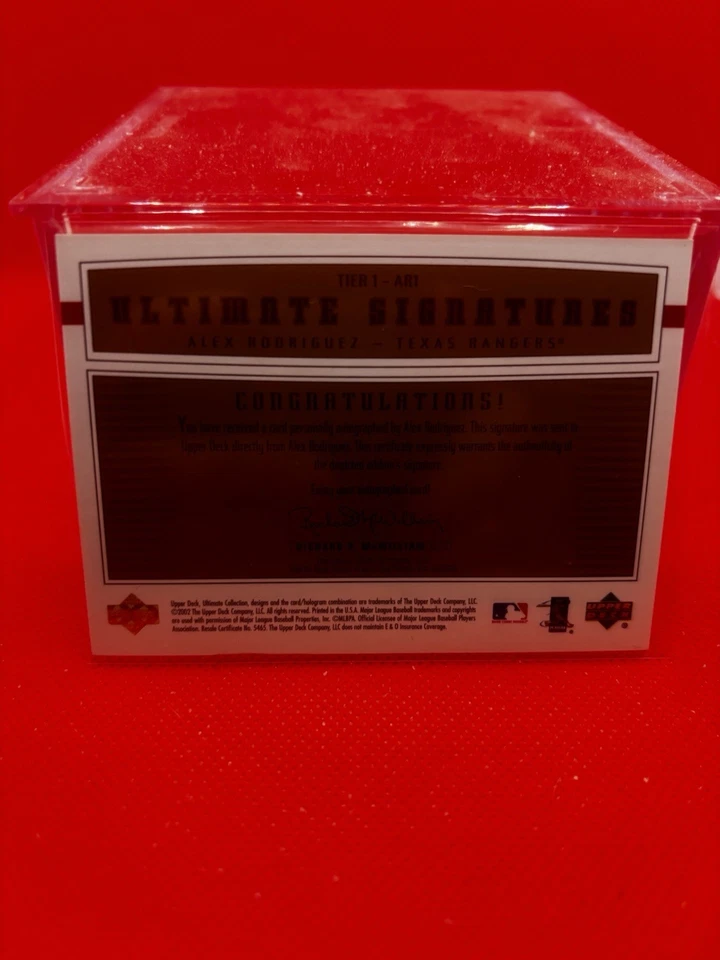 2002 Upper Deck Ultimate Signatures Alex Rodriguez Auto /25 Rangers - Image 2 of 2