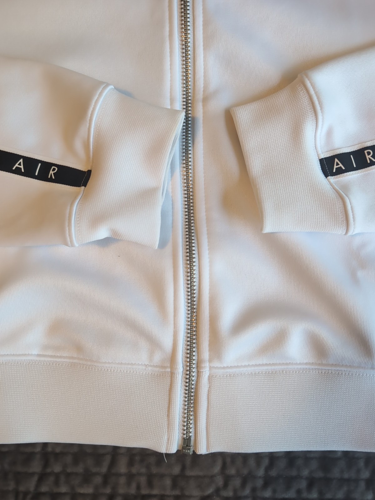 SACAI X NIKE NIKE AIR Giacca Donna Abbigliamento Sportivo Cropped Full Zip Bianca XS Tasche Tempo Libero