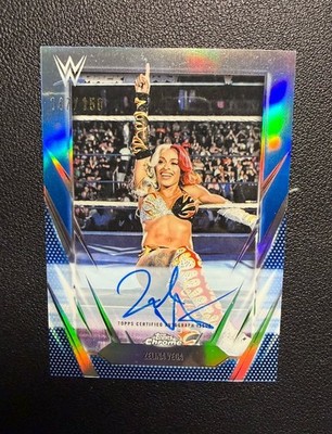 2026 Topps Chrome WWE ZELINA VEGA AUTOGRAPH AUTO BLUE REFRACTOR