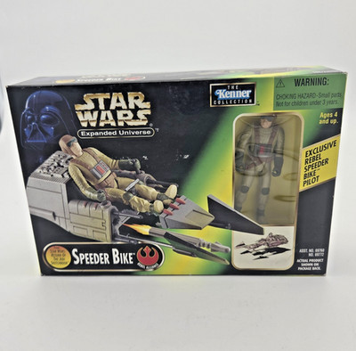 Star Wars The Power of the Force Speeder Bike with Rebel Pilot - Factory Sealed