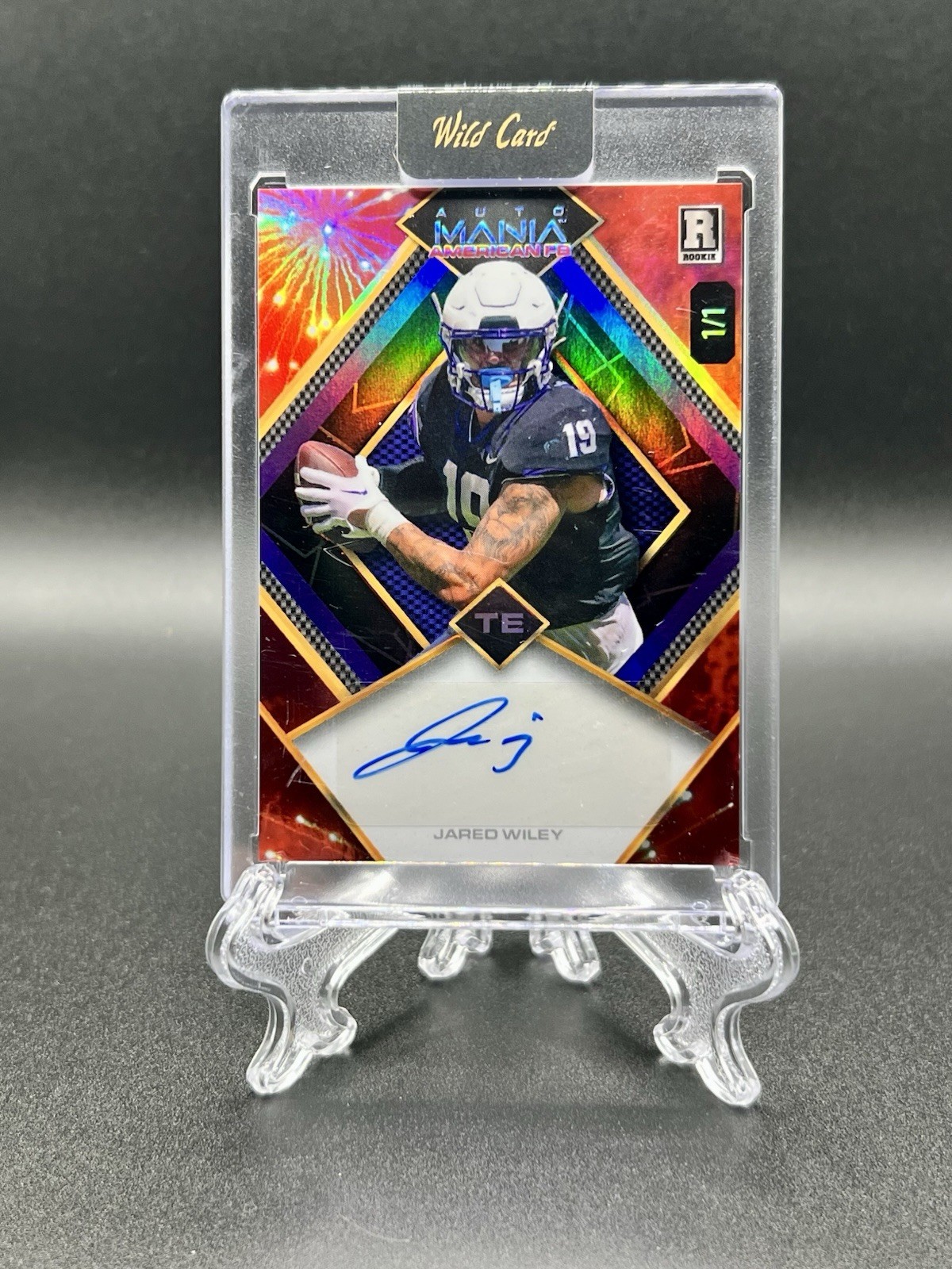 Jared Wiley Wild Card Auto Mania American Football Hobby Autographs #JW Base