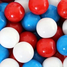 Custom Red White Blue Gumballs 1 LBs Bulk Vending Machine Candy Gum Ball