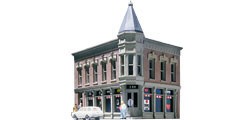 N Corner Turret Building