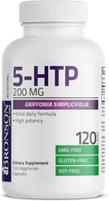 Bronson 5-HTP 200Mg 5-Hydroxytryptophan Griffonia Simplicifolia Non-Gmo Capsules