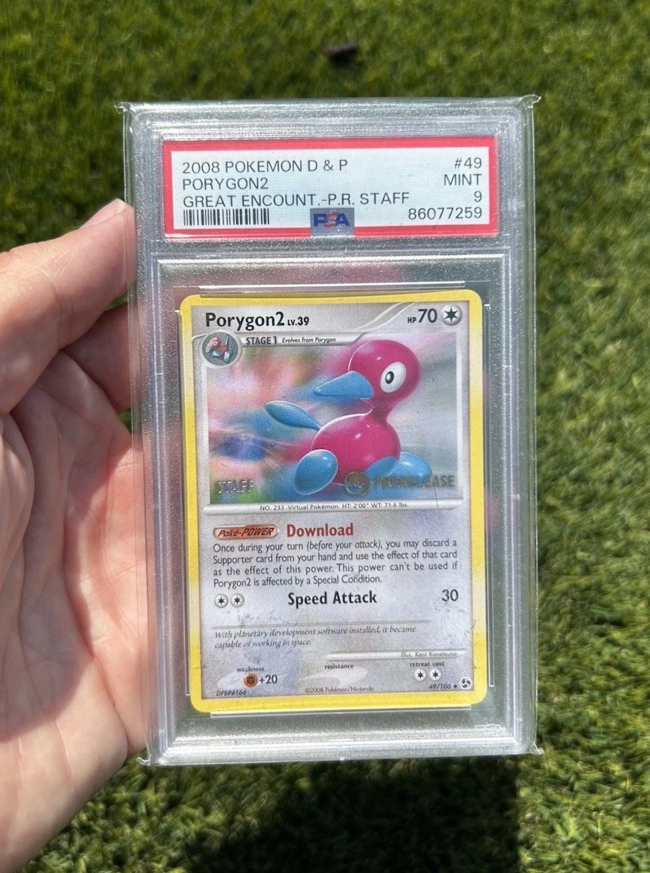 Pokemon Diamond & Pearl Great Encounters Porygon2 PSA 9 STAFF PRE-RELEASE *RARE*